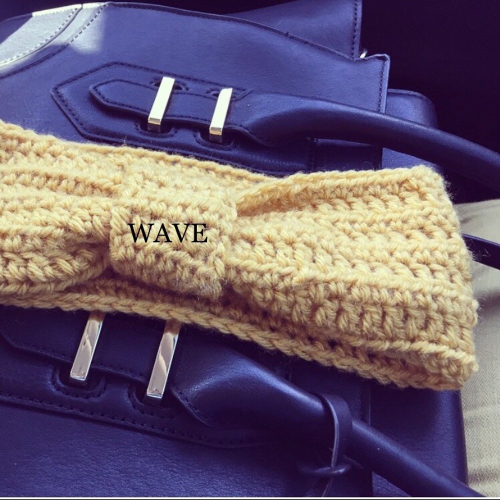 WAVE Custom designed headband. Acrylic or wool.